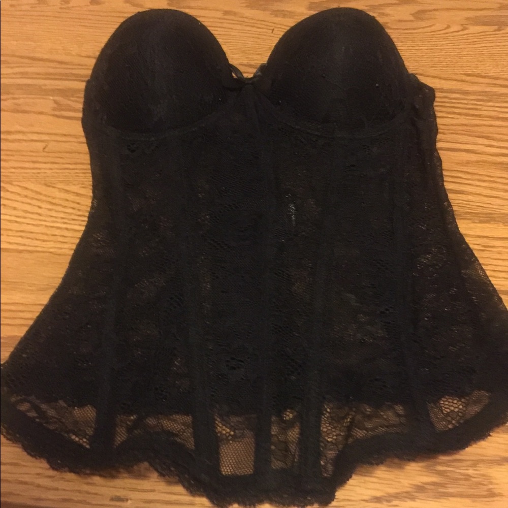 Black lace corset